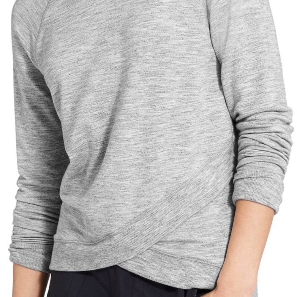 Athleta Criss Cross lightweight sweatshirt Grey M